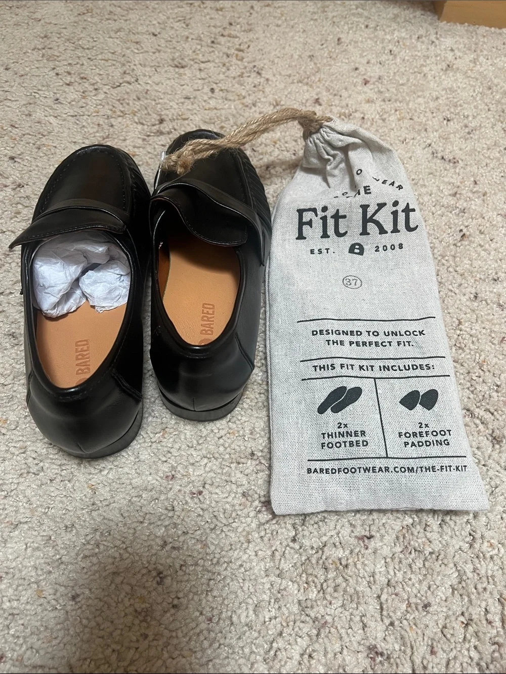 Bared Footwear | NWOB Chauna loafers in Black Leather - Size 37